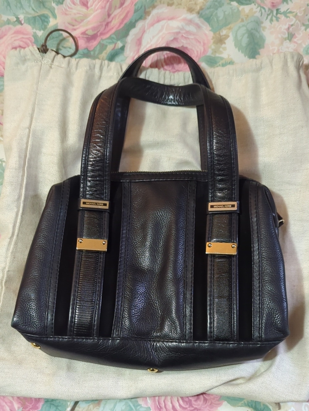 VINTAGE MICHAEL KORS LEATHER SATCHEL BAG